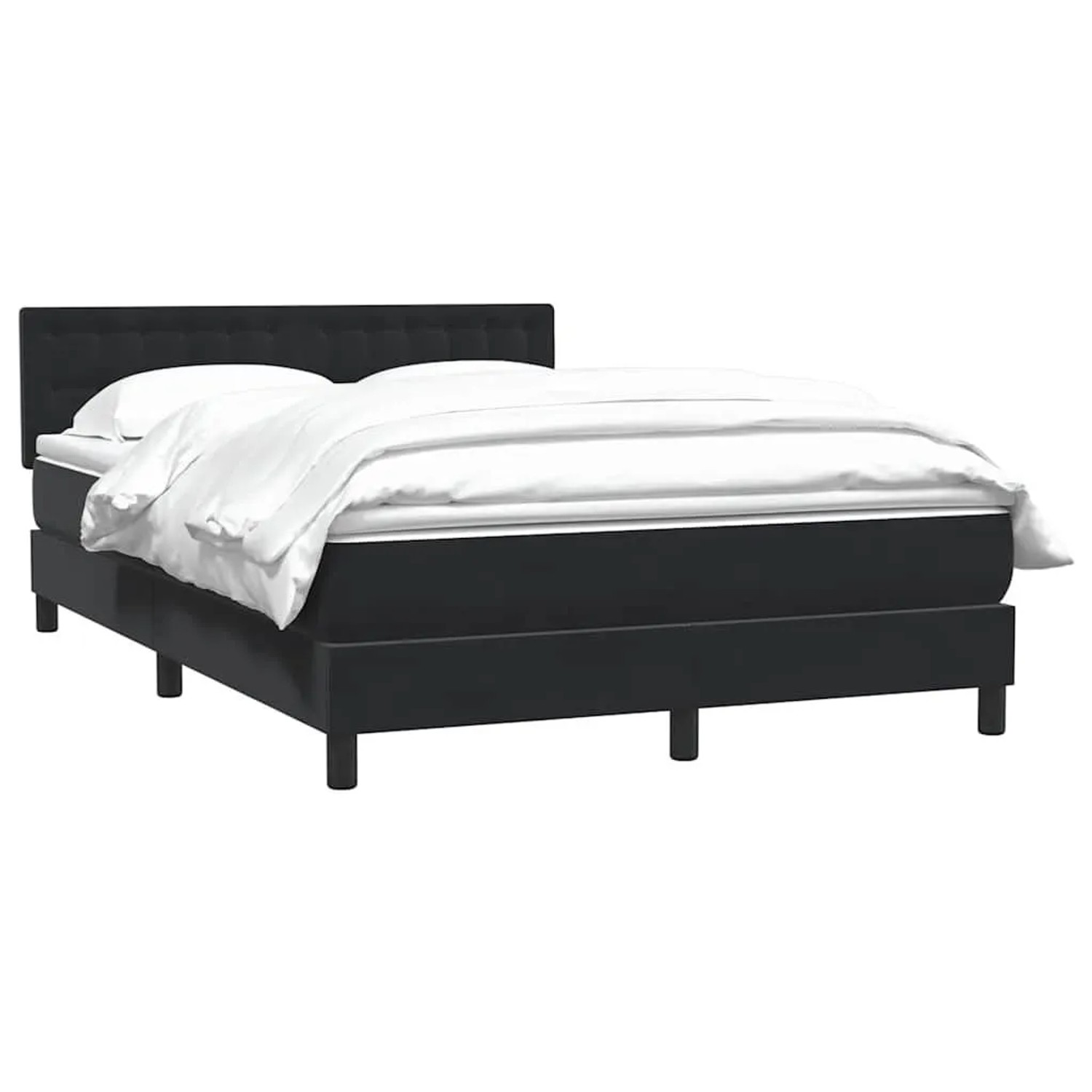 vidaXL Boxspringbett mit Matratze Schwarz 160x210 cm Samt 3316601 günstig online kaufen