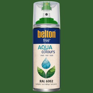Belton Free AQUAcolours Buntlack RAL 6002 Laubgrün matt, 400ml Dose.