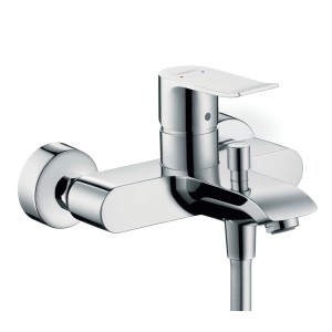 Hansgrohe Metris Wannenarmatur Aufputz, Chrom, Einhebelmischer für Badewanne.