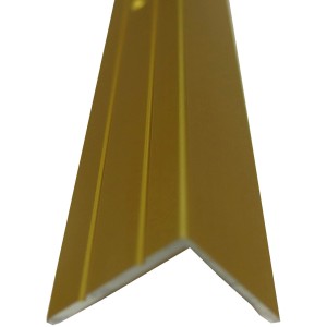 Gelochtes Treppenwinkelprofil, 25x20 mm, Messing, 2500 mm lang.