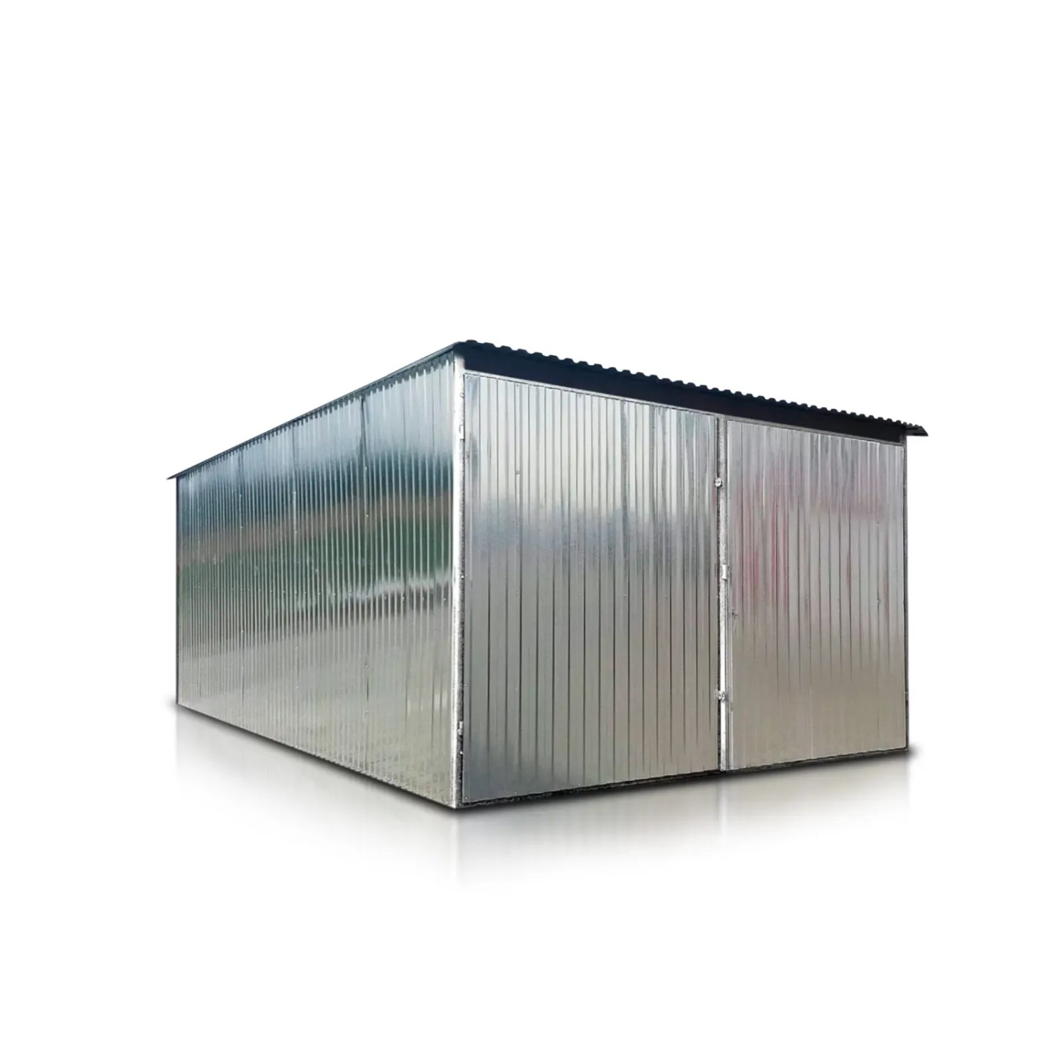 Liderstal Einzelgarage Premium aus Blech 300 x 500 cm Verzinkt Günstig