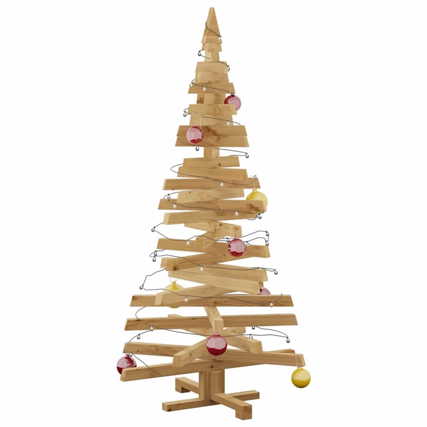 vidaXL Weihnachtsbäume mit Ständer Braun 150 cm Massivholz Kiefer 42016712