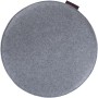 Graues, rundes Stuhlkissen Avaro (Ø 35 cm) von Magma aus Filzimitat.