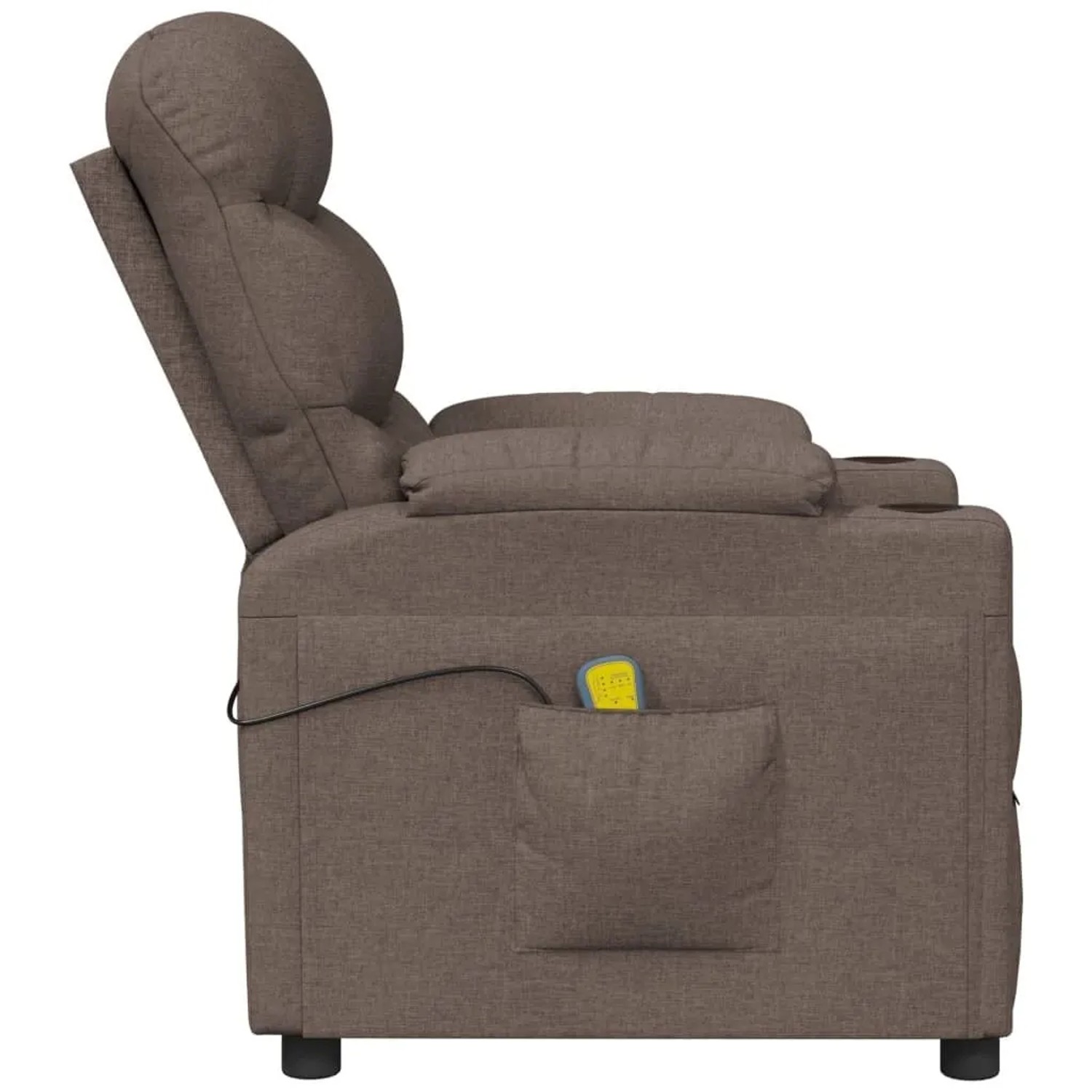 vidaXL Massagesessel Elektrisch Taupe Stoff 3143511_4