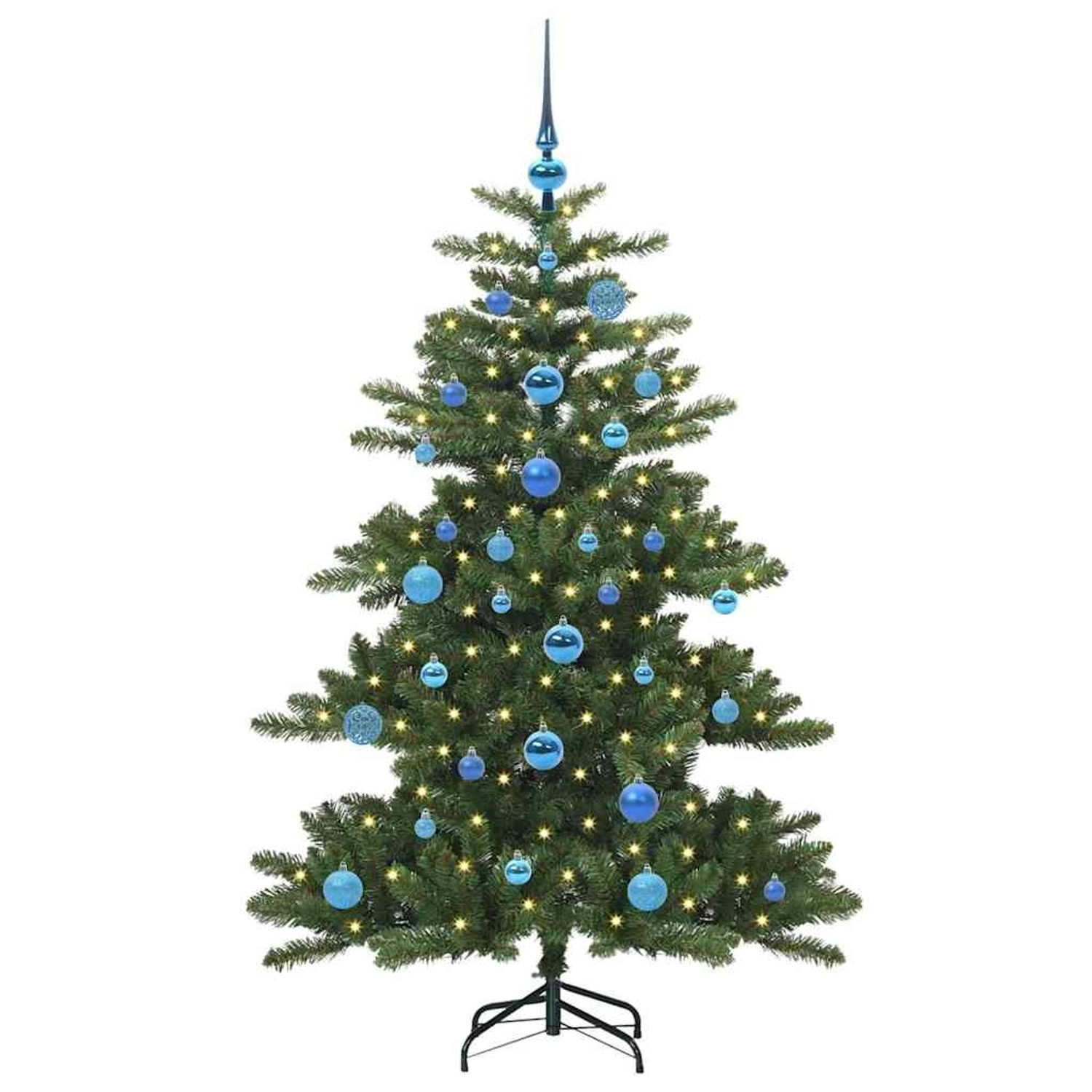 vidaXL Künstlicher Klappbarer Weihnachtsbaum mit 150 LEDs 150 cm PVC 3397660