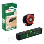 Bosch UniversalWallLevel Laser-Wasserwaage mit Zubehör und Verpackung.