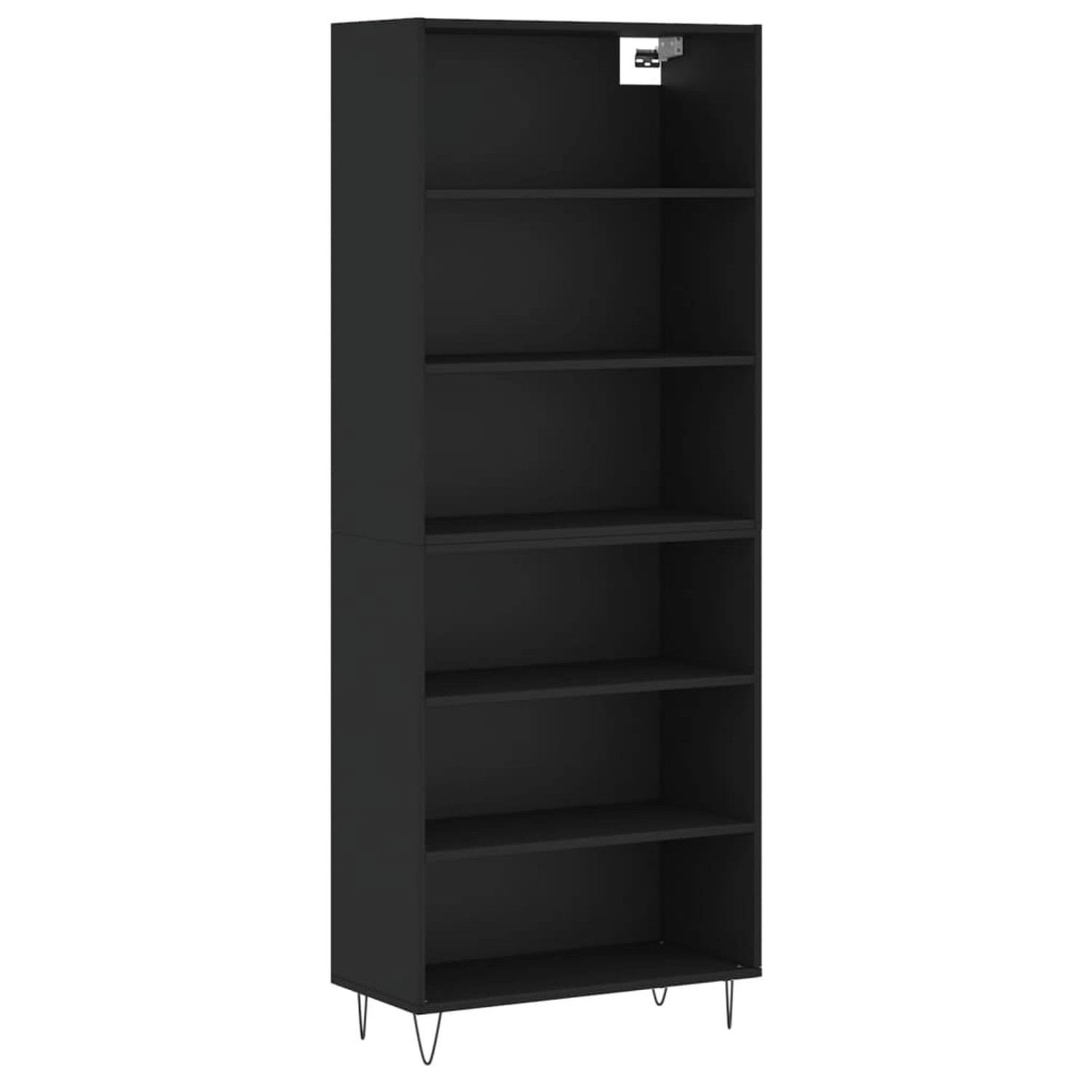 vidaXL Highboard Schwarz 69,5x32,5x180 cm Holzwerkstoff 3189566 günstig online kaufen
