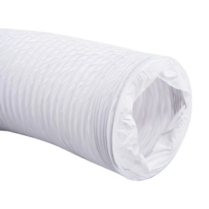 Weißer vidaXL Abluftschlauch aus PVC, 15 cm Durchmesser, 6 m lang.