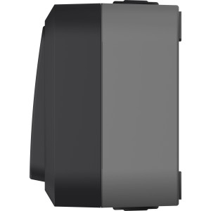 Aufputz Lichtschalter Aqua Pro in Grau-Anthrazit für Feuchträume und Außenbereiche.