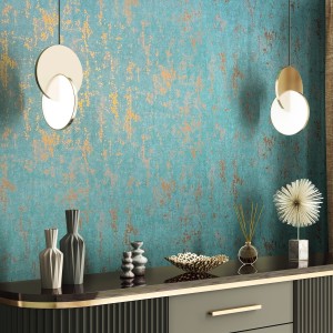 Grüne Marburg Vliestapete in Betonoptik mit Glanz, modernes Design für Wohnräume.