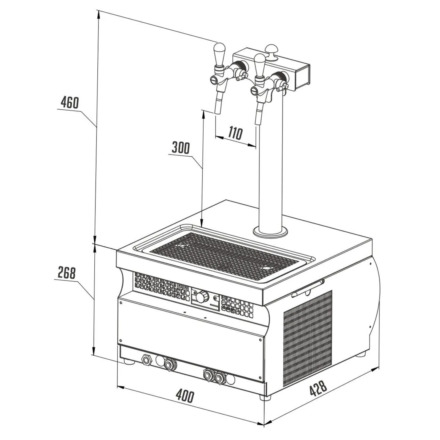 Ich-Zapfe Bierzapfanlage Kontakt 55 2- TrockenkÜHlgerÄT Edelstahl 50 Liter/H_6