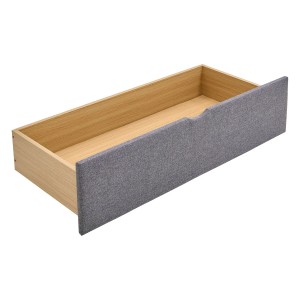 Homestyle4u Bettkasten Bett Schublade 2er Set Bettauszug mit Rollen Grau 1916