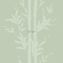 Olivgrüne Vliestapete mit Bambusmuster von Origin Wallcoverings.
