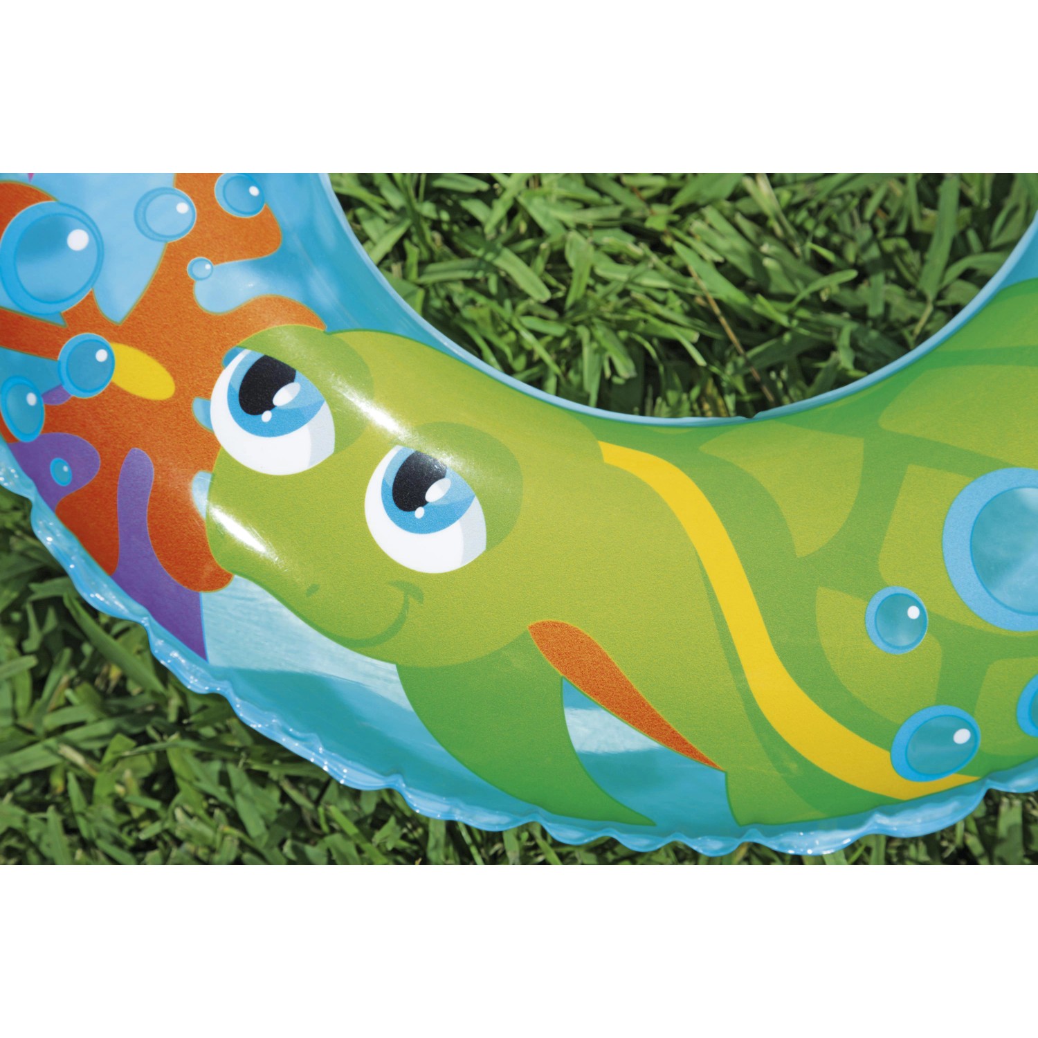 Bestway Schwimmring Aquarium, Ø 48cm, mit Schildkröten-Motiv für Kinder von 3-6 Jahren.