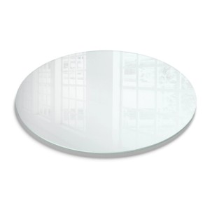 Runde, matte Tulup Glastischplatte, Durchmesser 60 cm, Milchglas Ersatzplatte für Tische.