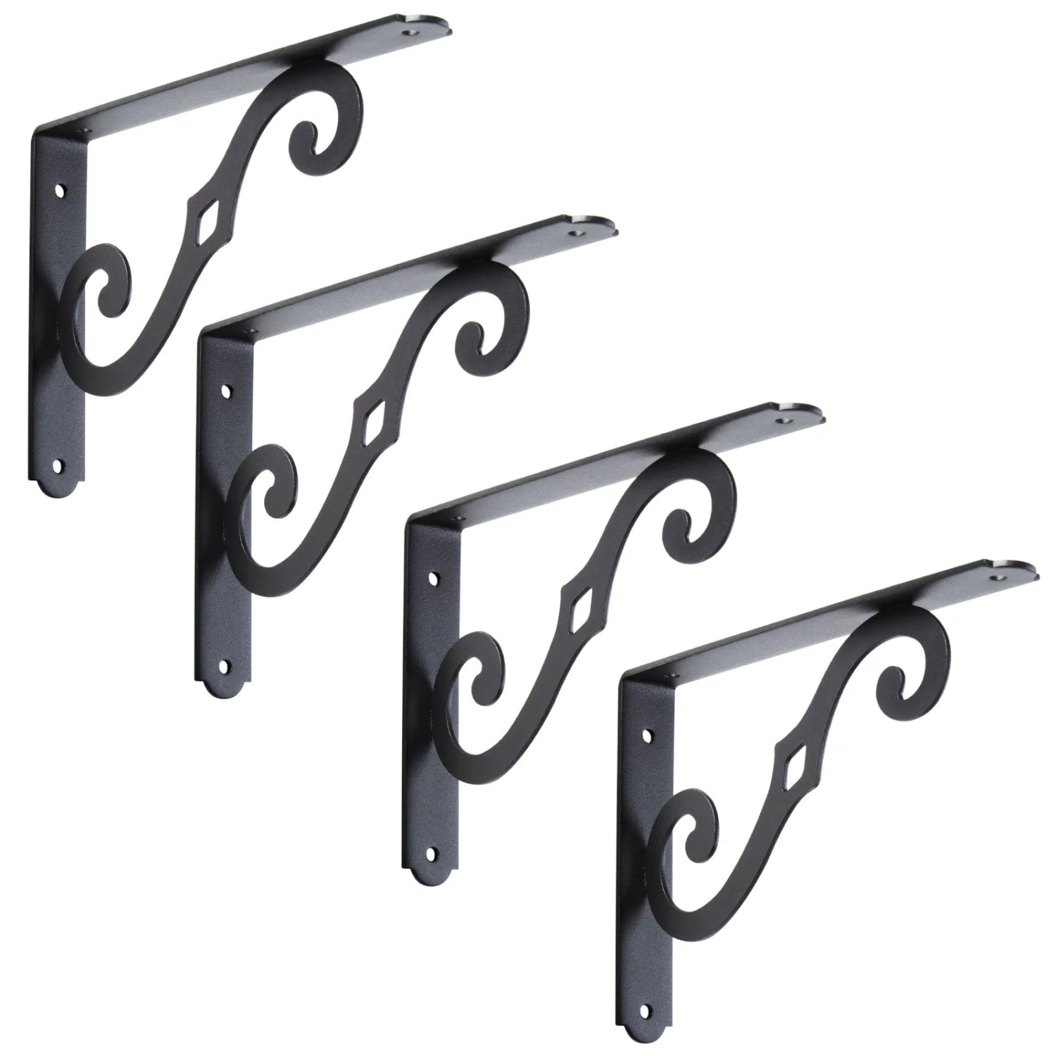 SOTECH 4 x Regalkonsole BLACKLINE II 20 x 14 x 2,5 cm Schwarz Tragkraft Bis günstig online kaufen