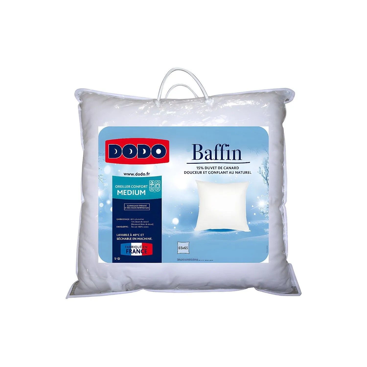 Vente-unique Kopfkissen Baffin Weiß 65 cm
