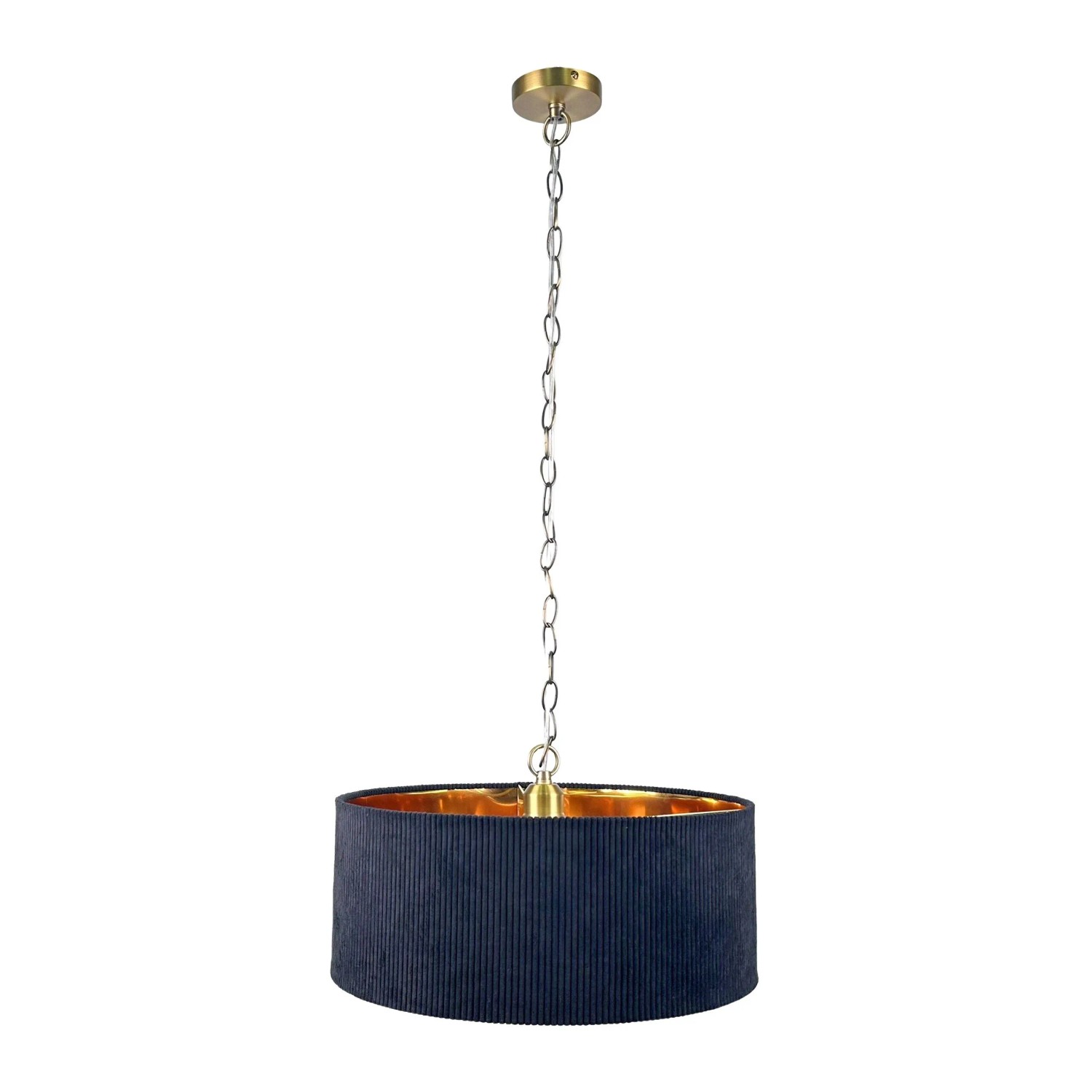 Relaxdays Hängelampe Eisen Baumwolle Schwarz Bronze 180 cm x 40 cm 0,9 kg