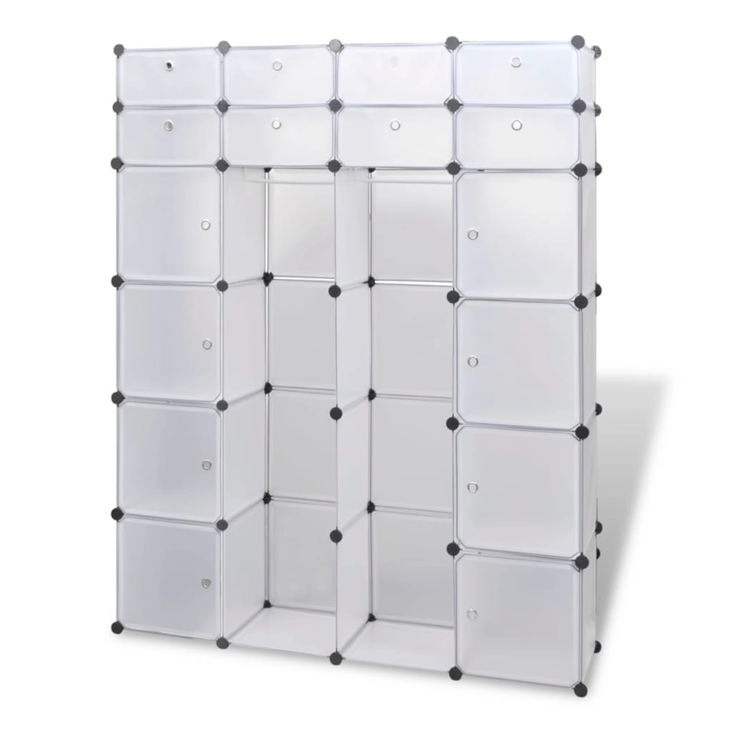 vidaXL Modularer Schrank mit 18 Fächern Weiß 37 x 146 x 180,5 cm