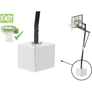 EXIT Galaxy Basketballkorb zur Bodenmontage, grün/schwarz, mit Dunkring und Netz.