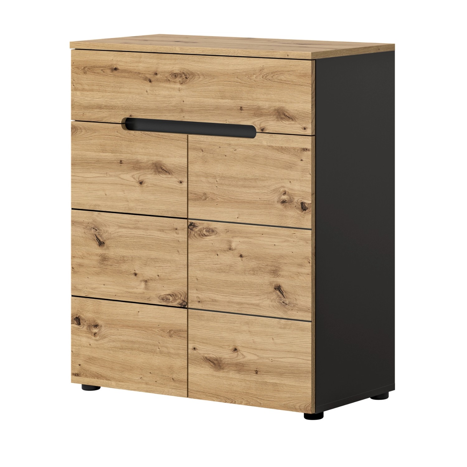 Inn.Furn Schuhkommode Eiche Grau 80 cm mit Soft-Close Cooper günstig online kaufen