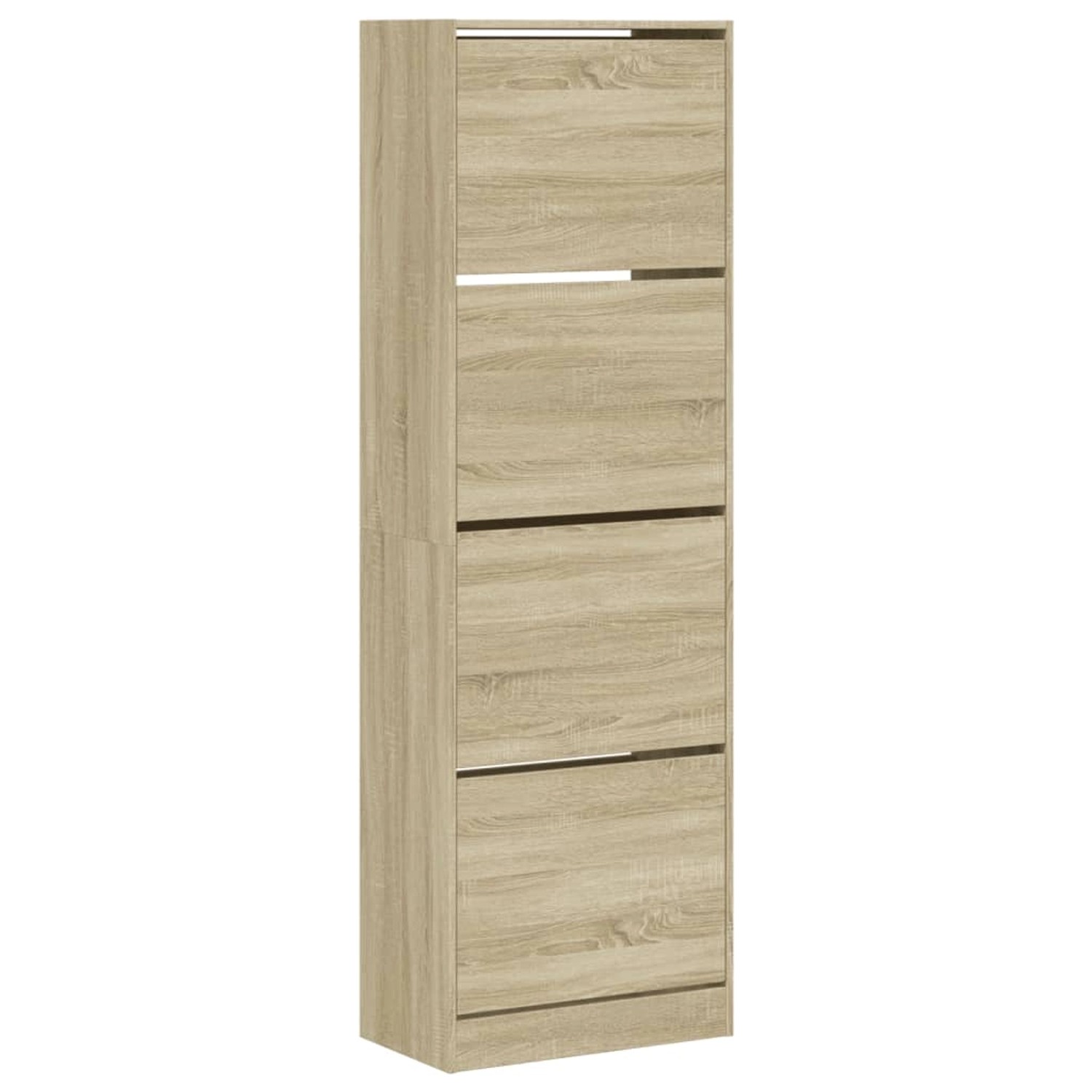 vidaXL Schuhschrank mit 4 Klappen Sonoma-Eiche 60x34x187,5 cm 3214373 günstig online kaufen