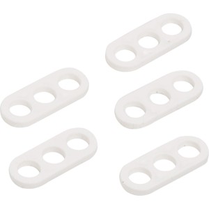 5er Set weiße Zugentlaster mit 3 Löchern für Lampeninstallation.