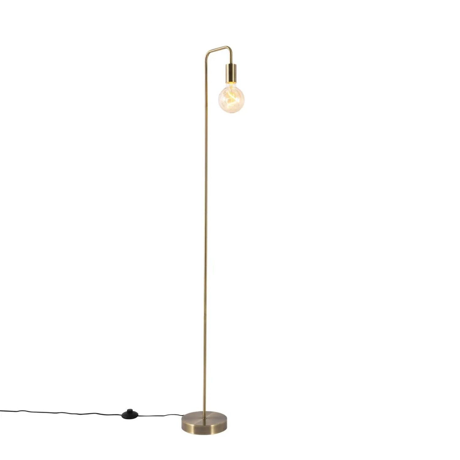 QAZQA Moderne Stehleuchte Bronze Rund 145cm Facil
