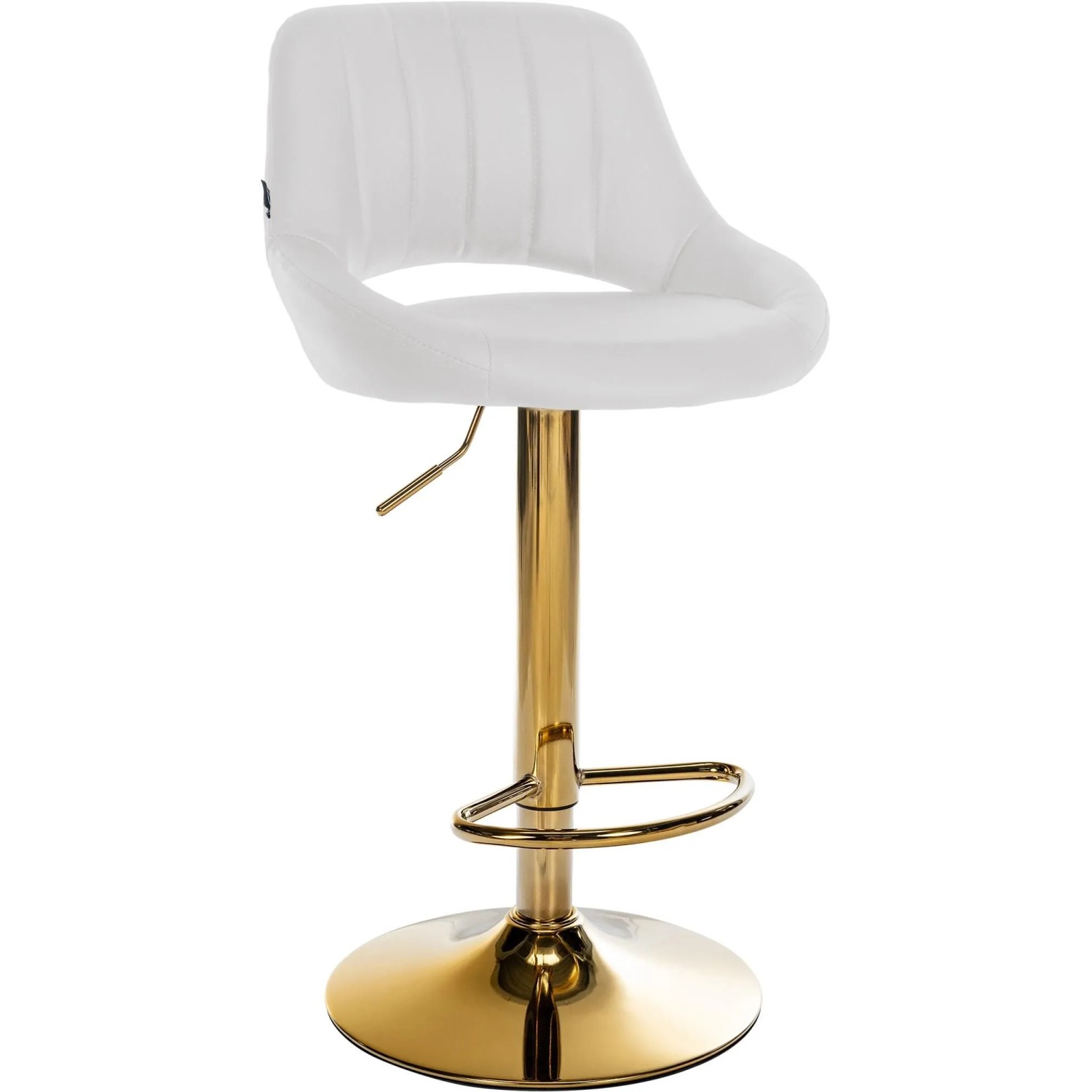CLP Barhocker Milet Kunstleder Weiß/Gold