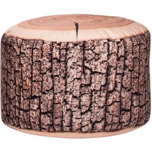 Sitting Point Hocker Wood, 60 l, Natur mit Holzoptik-Muster. Bequemer Sitzsack für Jugend- und Wohnzimmer.