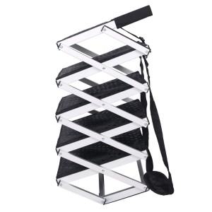 Fudajo Wiltec Haustiertreppe Klappbar Hundetreppe 5 Stufen Einstiegshilfe 68Kg Auto