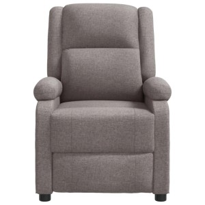vidaXL Ohrensessel mit Massagefunktion Taupe Stoff 342434