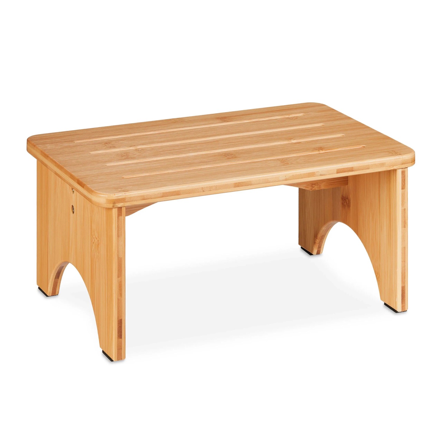 Relaxdays Fußbank Bambus Natur Rutschfest 17,5 cm x 39 cm x 25 cm 1,9 kg