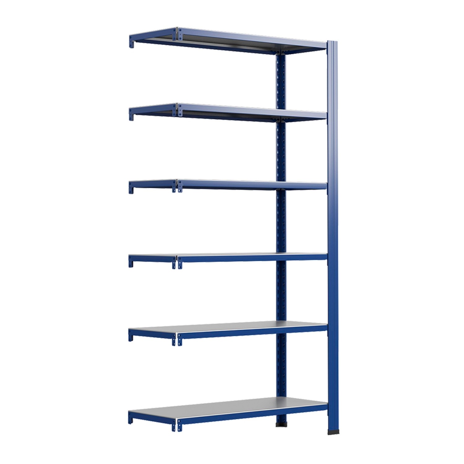 Ar Shelving T Profile Zusatzmodul Blau & Verzinkt 200x60x40 cm 6 Böden 180 kg