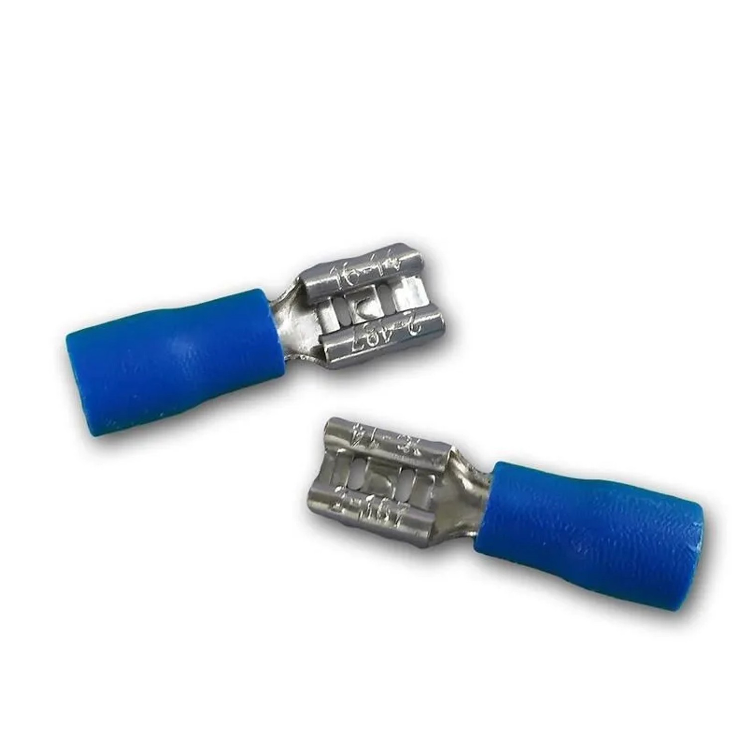 BLANKO 50er Set Flachsteckhülse Blau 47x08mm 15-25mm²