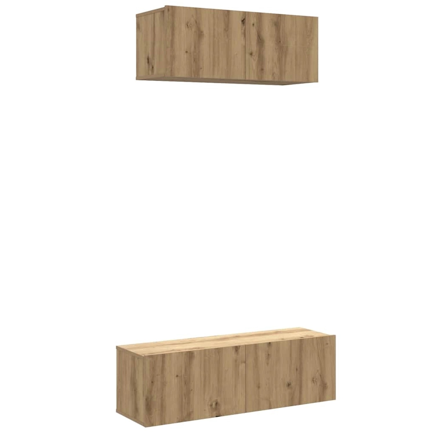 vidaXL 2-Tlg TV-Schrank-Set Wandmontage Artisan-Eiche Holzwerkstoff 3329006 günstig online kaufen