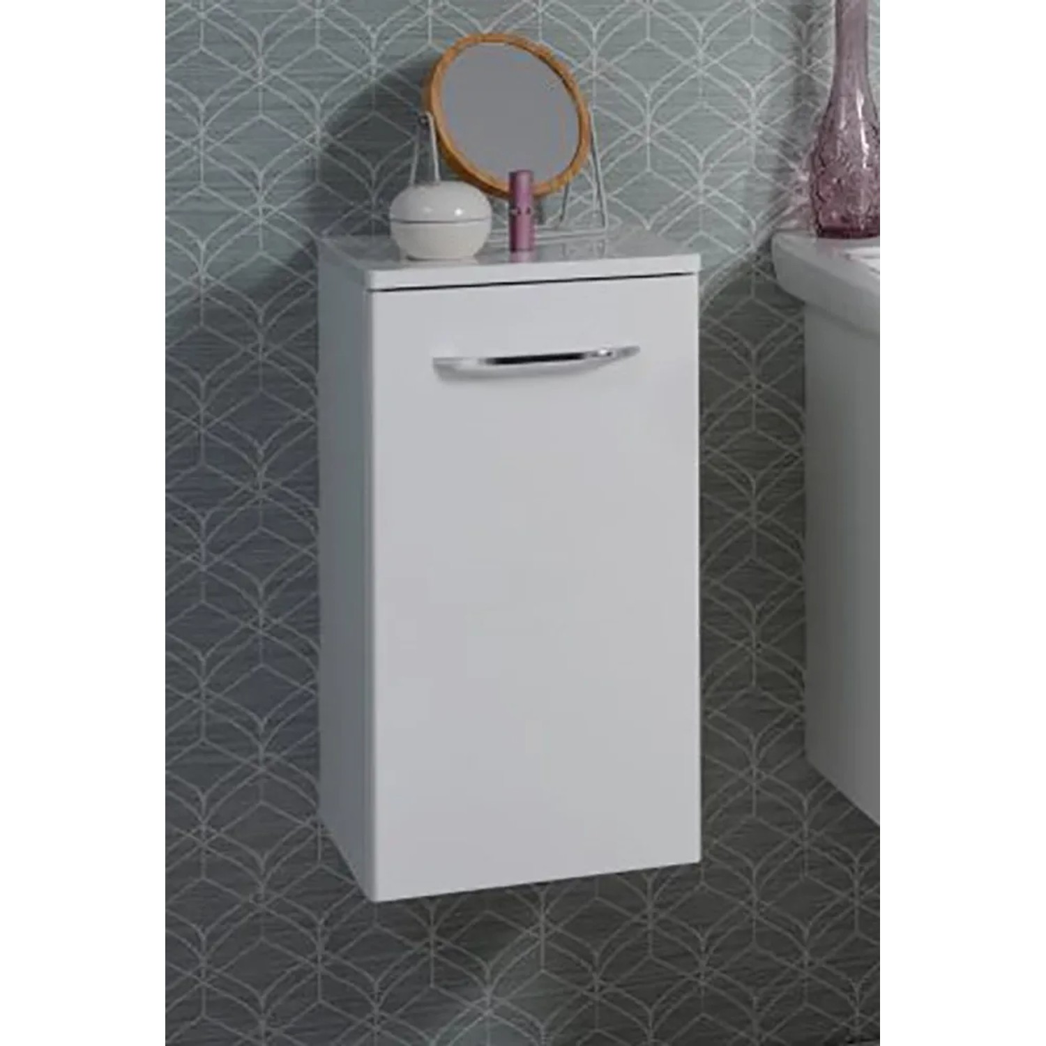 Fackelmann Bad-Hängeschrank Milano, weiß, 31 cm breit. Hängeschrank mit Griff.