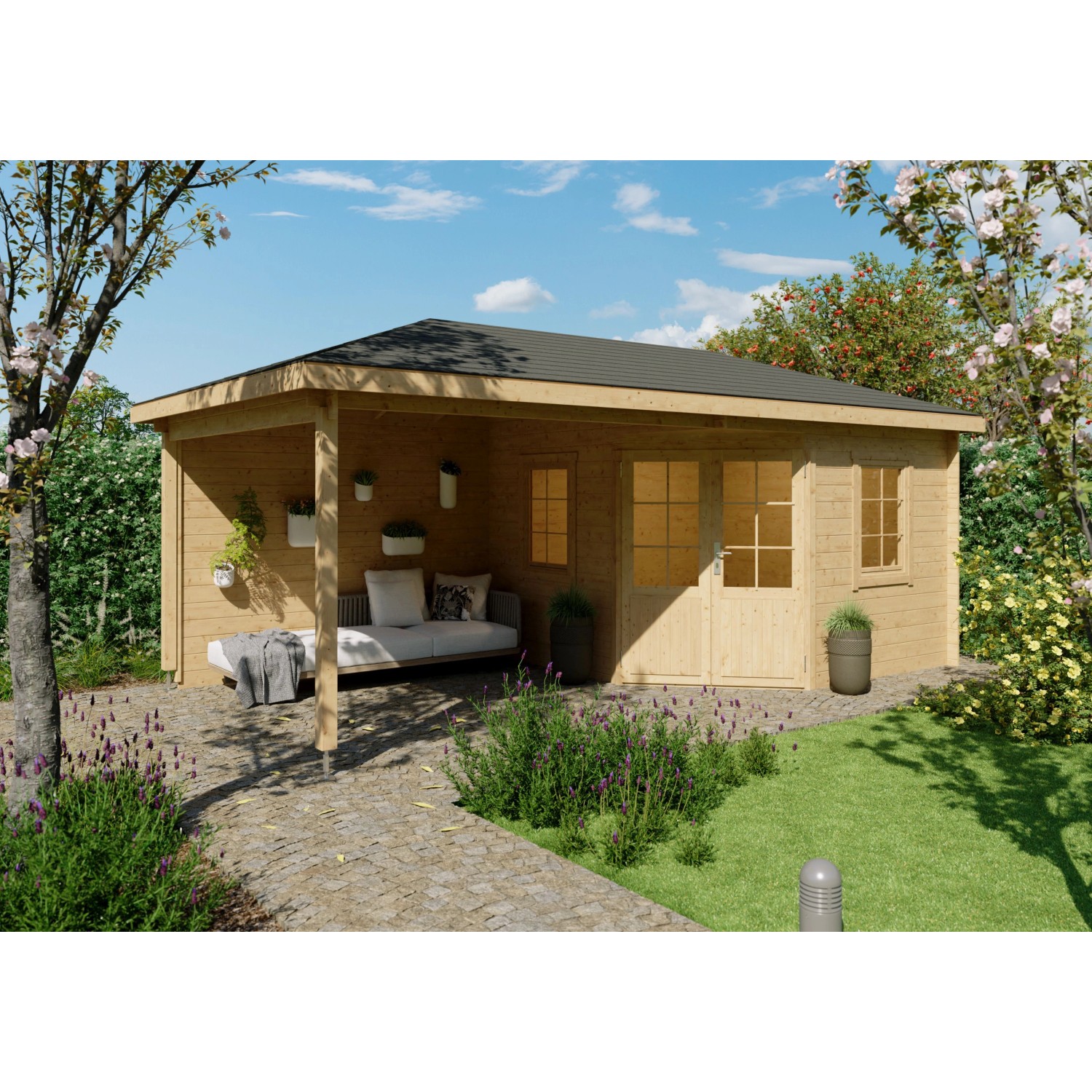 Fjordholz 5-Eck Gartenhaus Modell Evelyn 3C