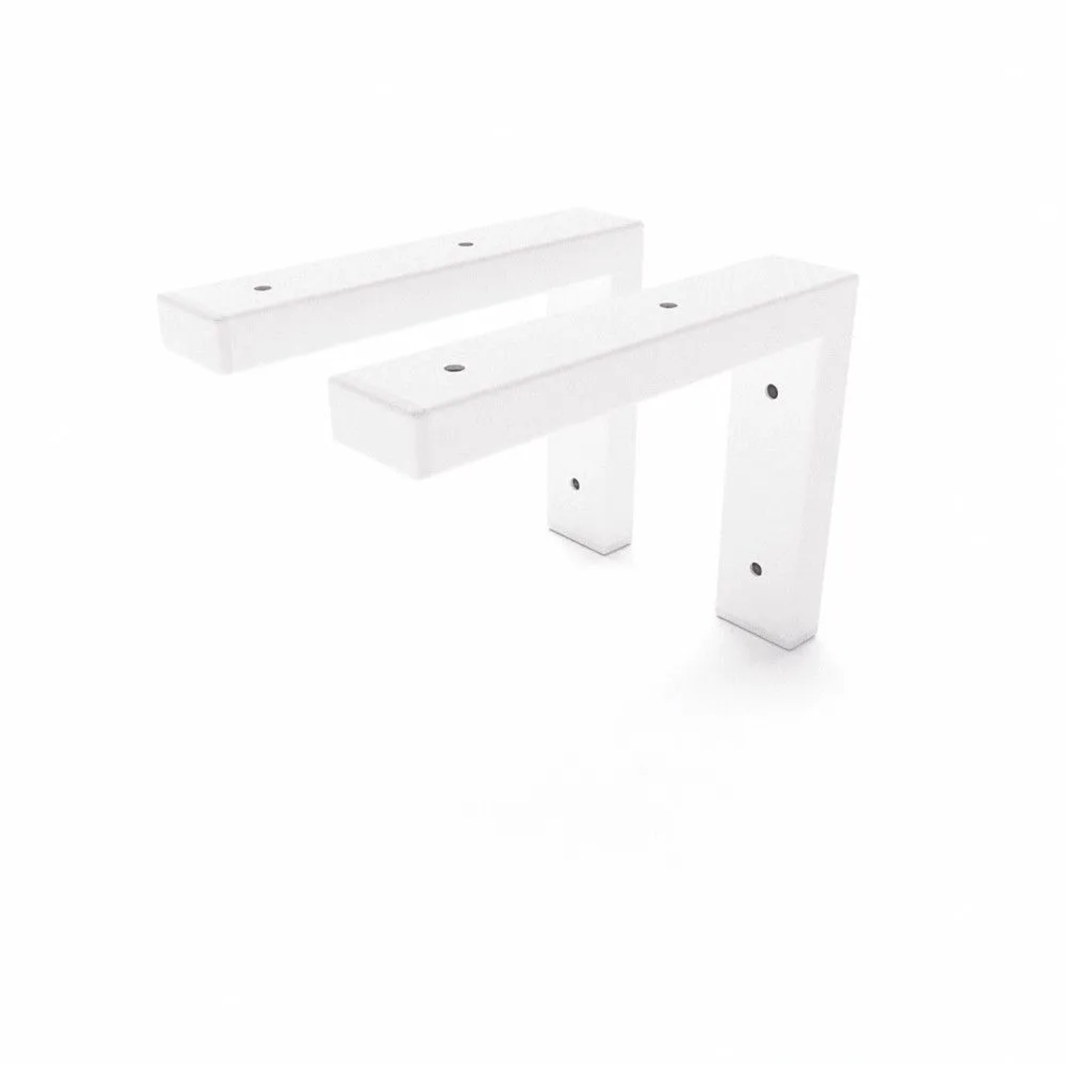 HEVVA Schwerlast Regalhalterung MAIN 20 cm Tief 2er Set Weiß