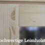 Detailansicht der Leimholz-Doppeltür des Finn Art Gartenhauses Norwegen 16.