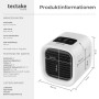 Weißer Tectake 3in1 Luftkühler Frosty mit LED-Beleuchtung und Touch-Bedienfeld.