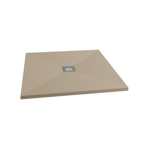 Schulte Duschwanne Centrostone Quadrat Mineralguss Sand 90 cm x 90 cm x 3 cm