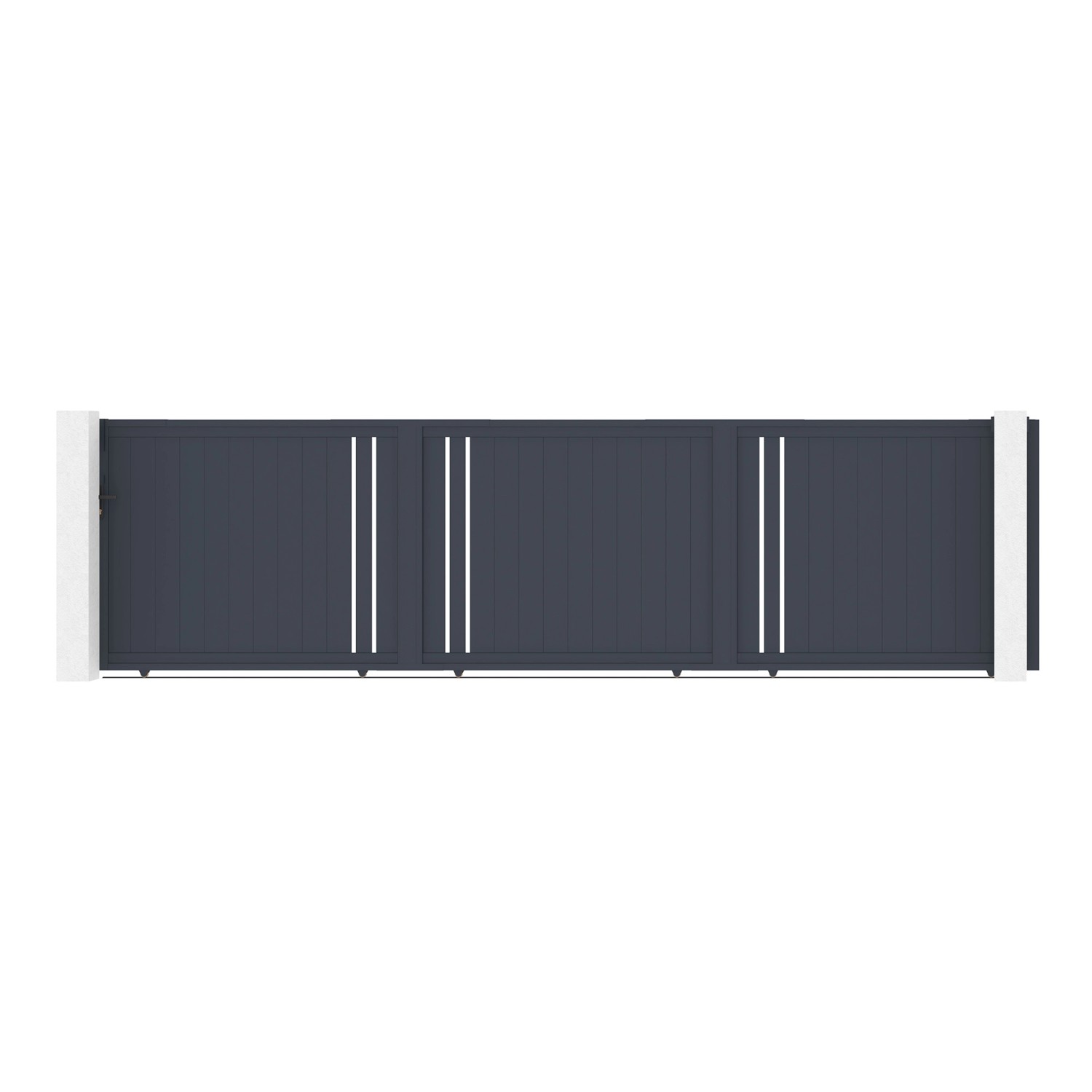 Casanoov Schiebetor 6M Giona H 160Cm Aluminium & 2 Eifel Pfosten 20X20Cm H günstig online kaufen