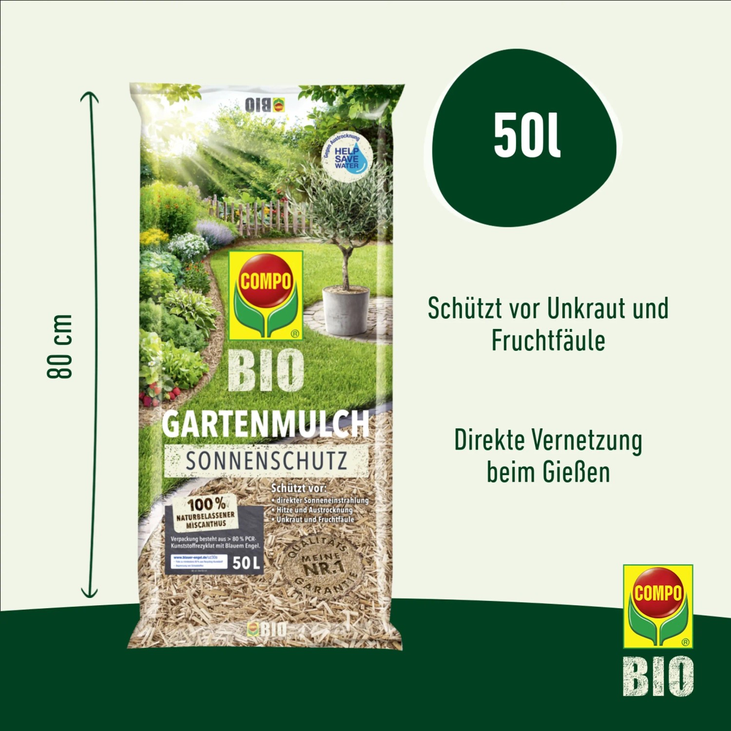 Compo Bio Gartenmulch mit Sonnenschutz 50 l_3