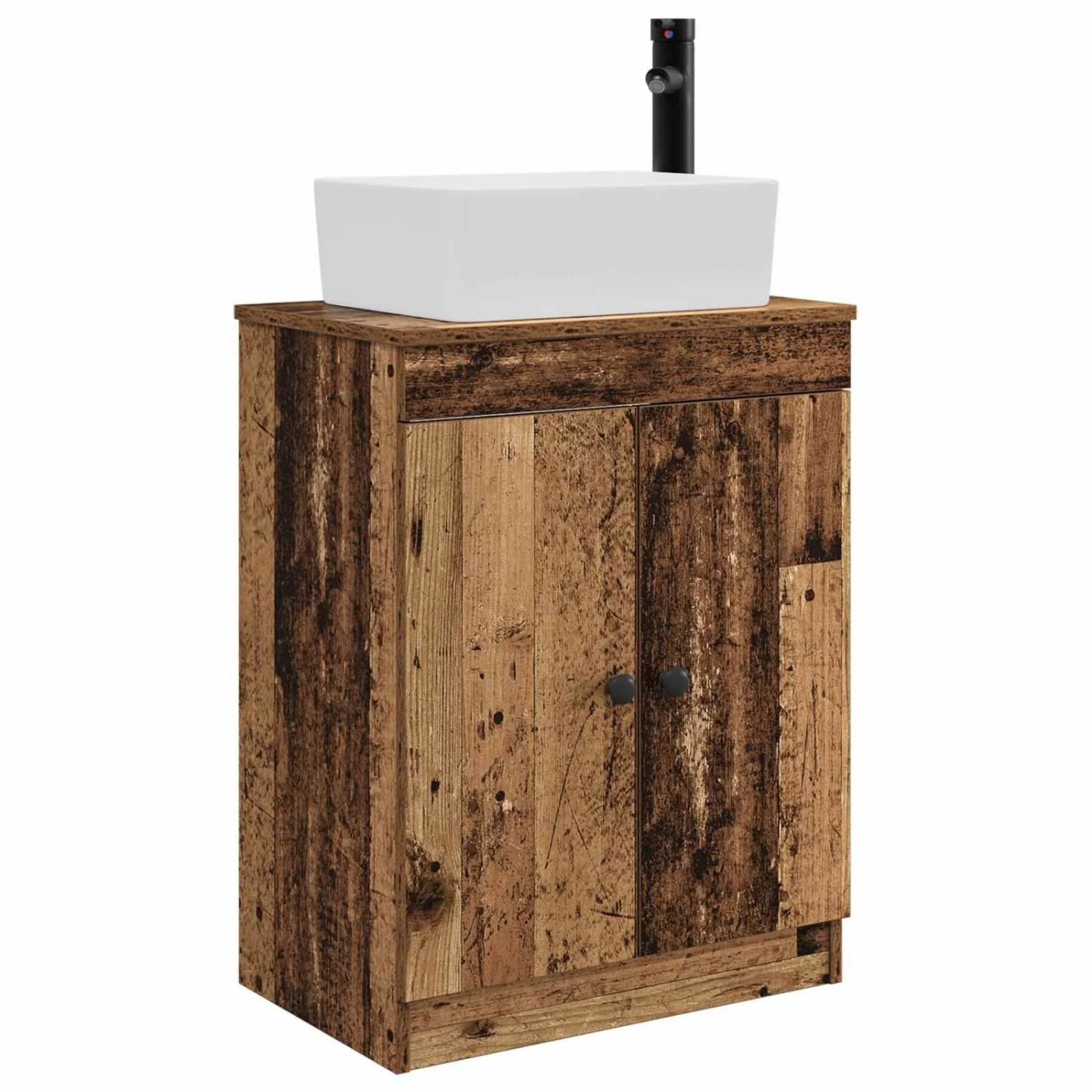 vidaXL Badezimmerschrank mit Waschbecken Altholz 54 x 35 x 83 cm 890136