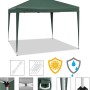 Grüner WOLTU Pop-Up Pavillon 3x3m mit wasserdichtem Dach und UV-Schutz. Inkl. Zubehör für Sonnenschutz.