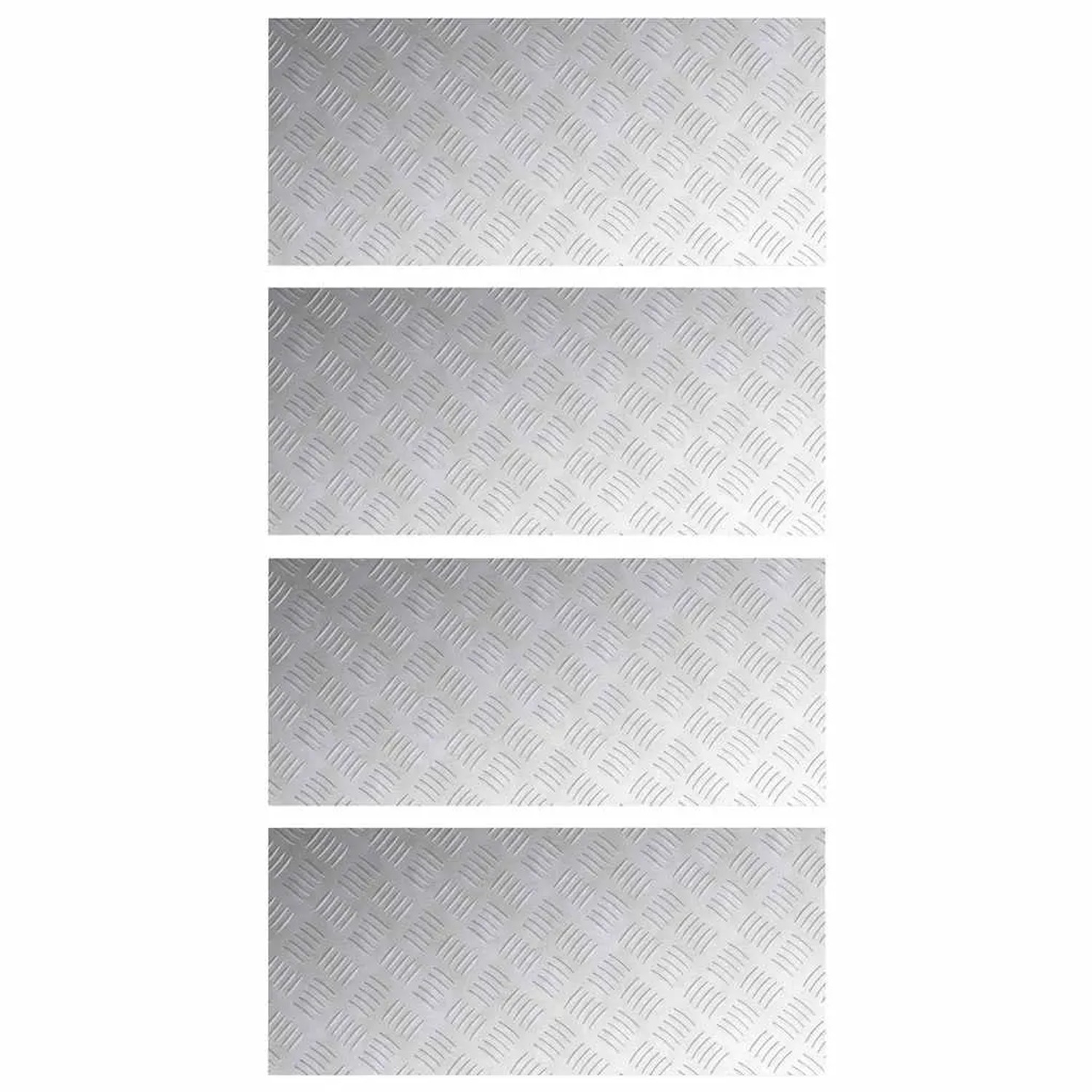 vidaXL Rautenscheiben 4 Stk Silber 90 x 40 cm Aluminium 4104338