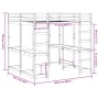vidaXL Hochbett mit Schreibtisch & Leiter 160x200 cm Massivholz Kiefer 3284233_11