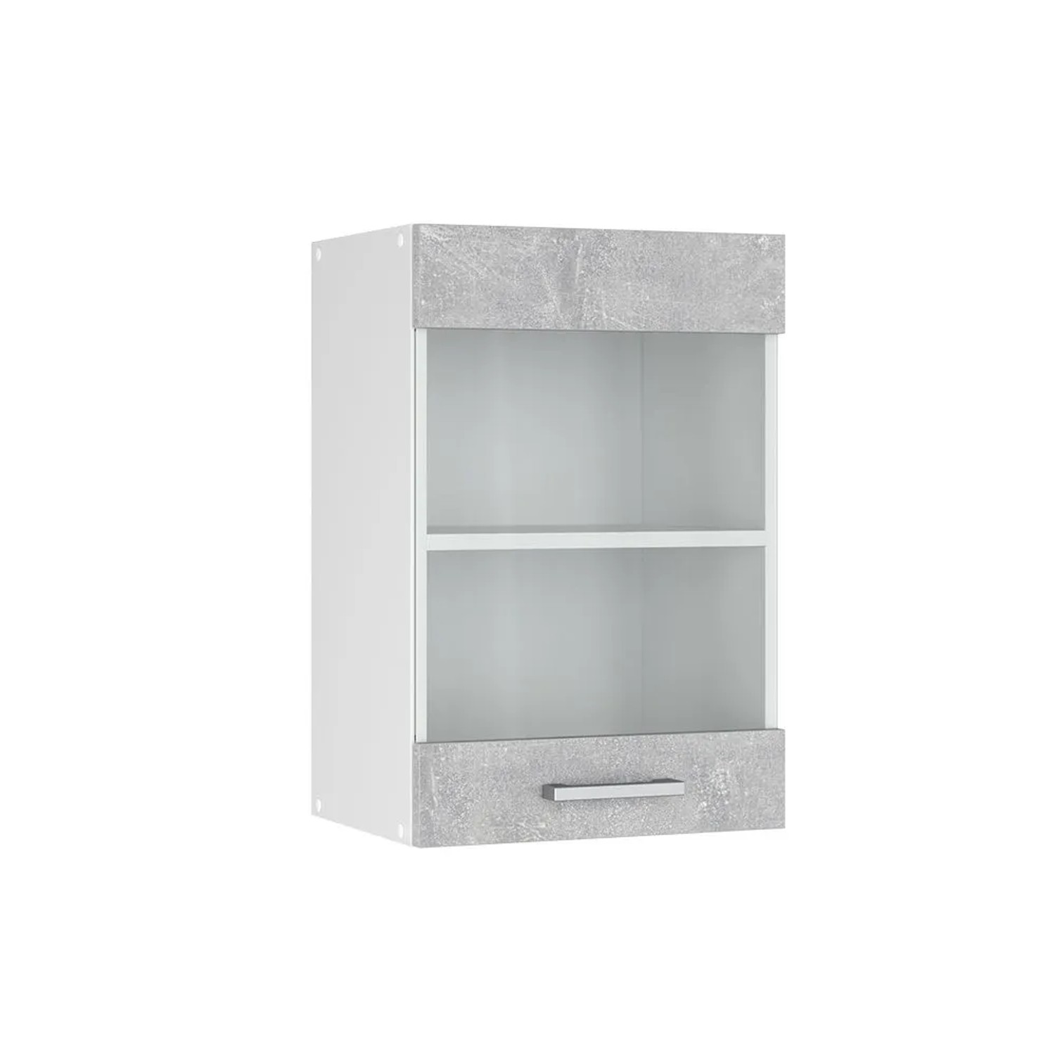 Vicco Küchenglasschrank R-Line Glashängeschrank Beton Weiß 40 cm