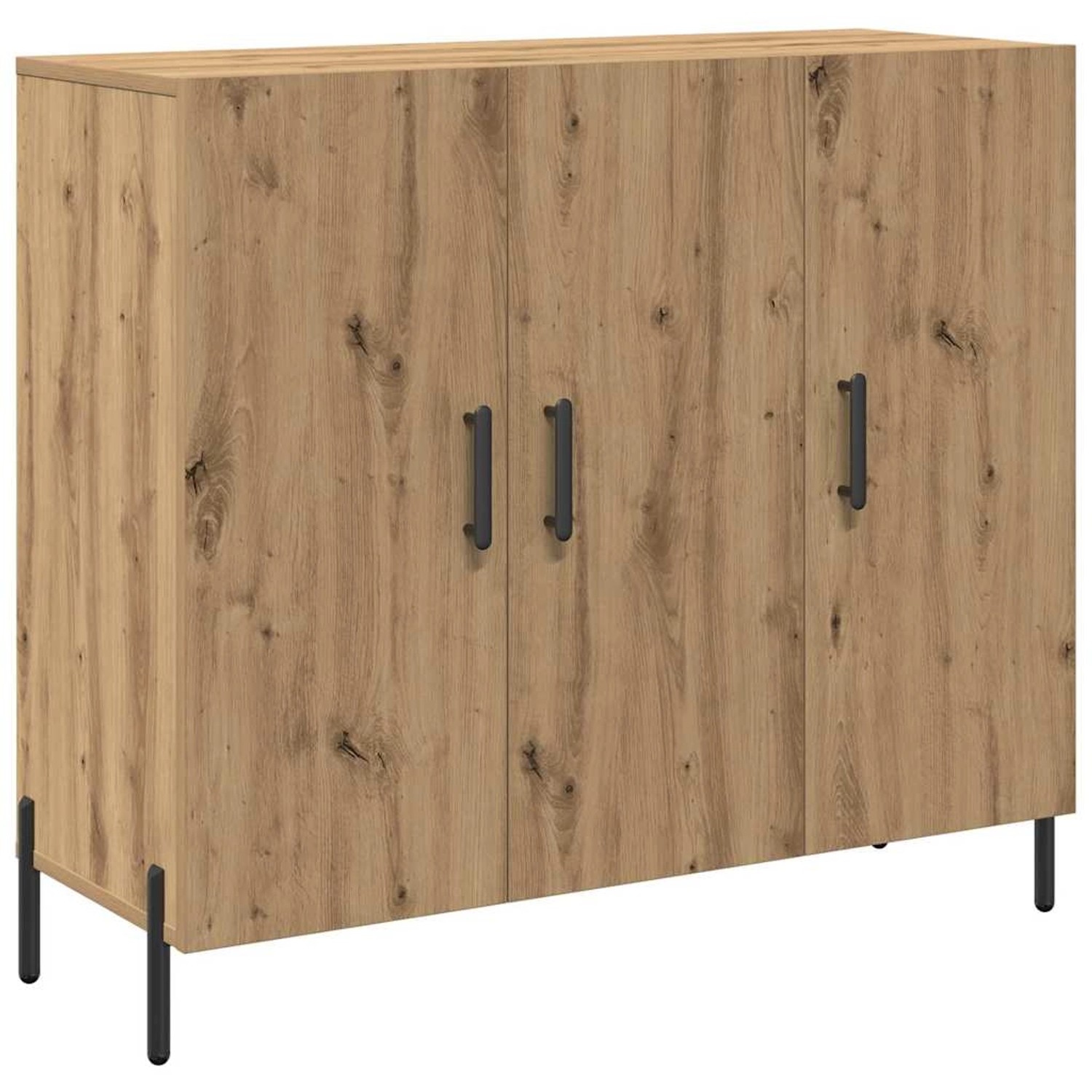 vidaXL Sideboard Eiche Handwerklich 90 x 34 x 80 cm Holzwerkstoff 869080 günstig online kaufen